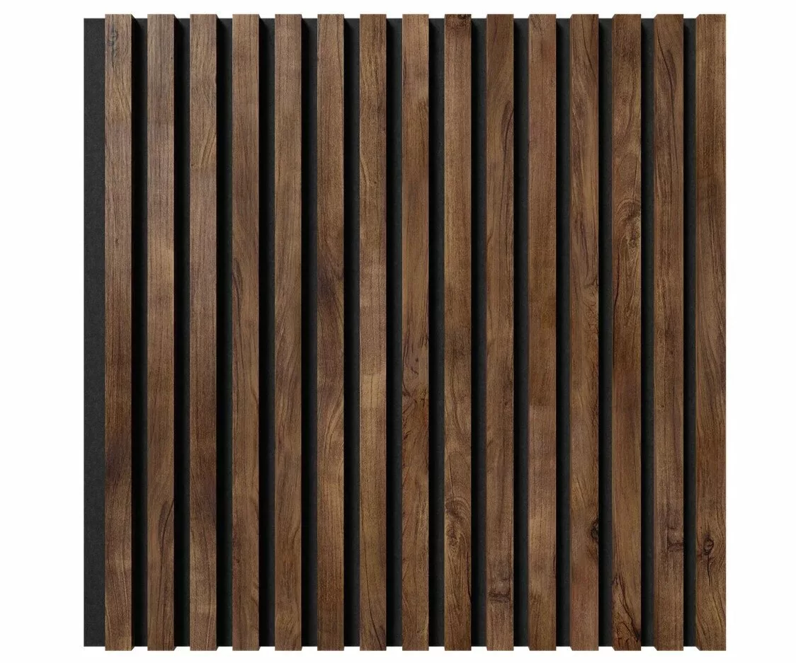 МДФ стеновая панель акустическая Cosca Decor Сканди Дуб Старинный Натуральный черный войлок 600×600×19